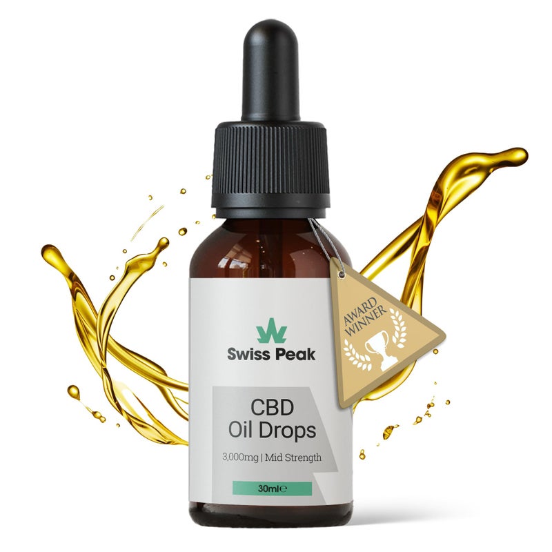 زيت CBD بتركيز 3000 ملغ (10% قوة عادية) من سويس بيك، مستخلص قنب عالي الجودة، زجاجة 30 مل، نكهة طبيعية، مختبر من طرف ثالث - مصنّع في المملكة المتحدة - خالي من الكائنات المعدلة وراثيًا، خالي من THC